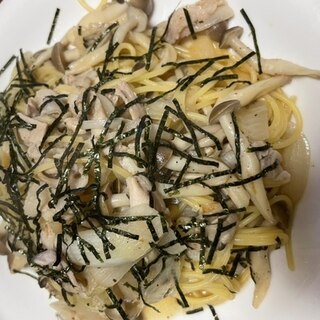 豚バラとしめじのパスタ